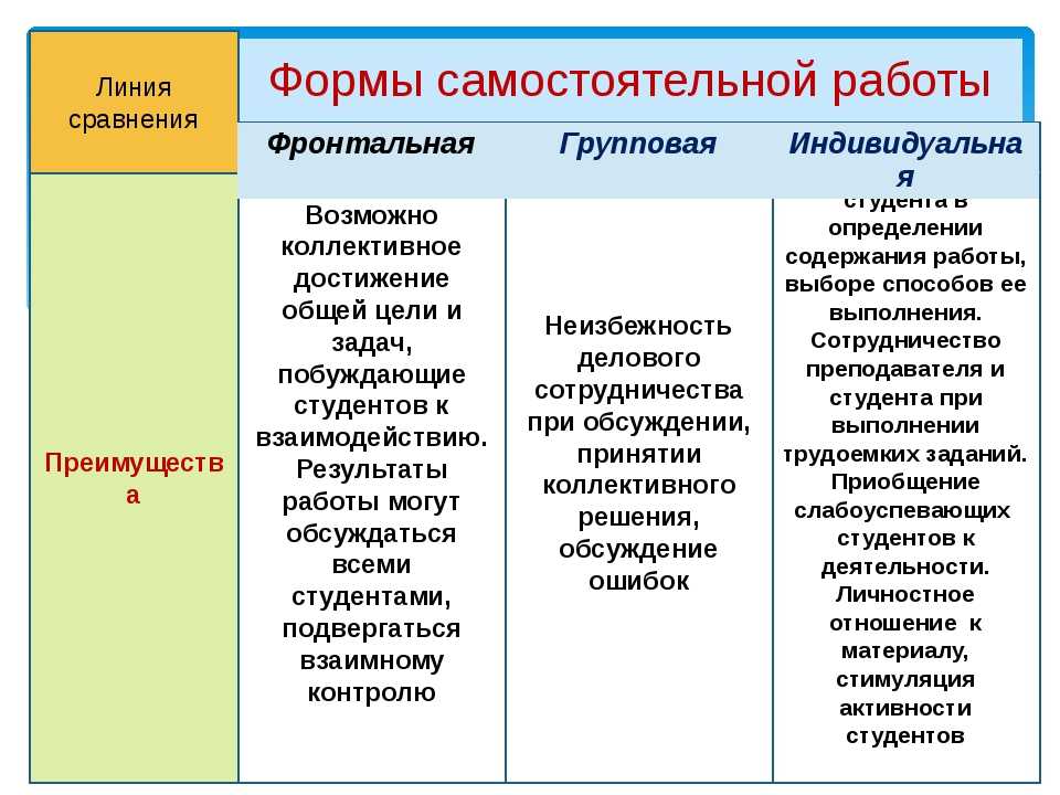 Самостоятельная работа на уроках русского языка