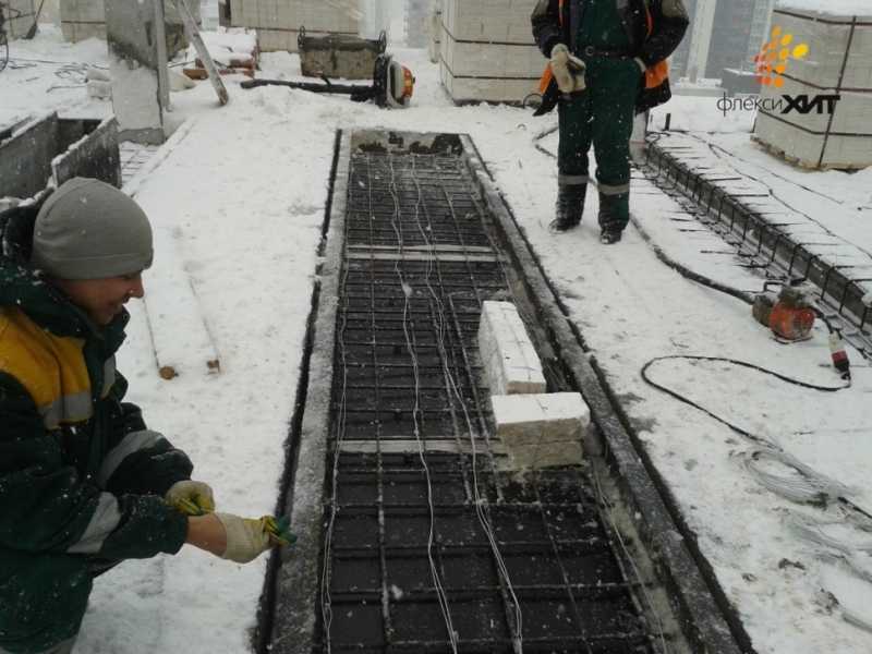 Прогрев бетона зимой: способы разогрева, температура
