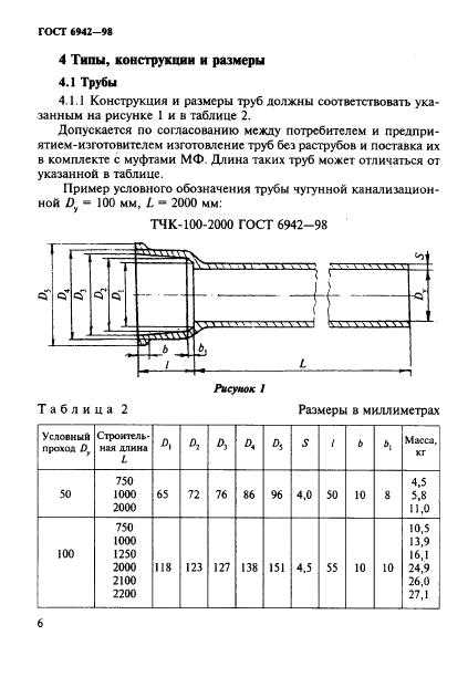 Диаметры чугунных канализационных труб: таблица внутреннего, внешнего размеров
