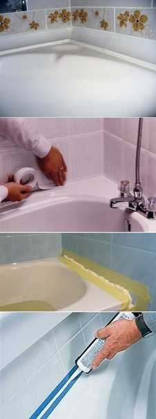 5 способов заделать щель между ванной и стеной: 50 фото и 4 видео