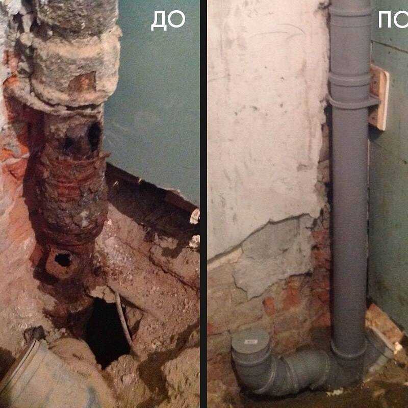 Монтаж канализации в квартире с заменой стояка