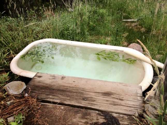 Как приспособить старую ванну на даче