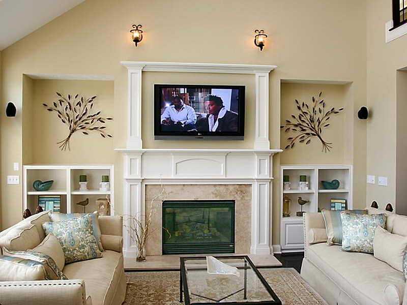 Телевизор над камином: фото в интерьере, можно ли вешать телевизор над камином, отзывы и советы дизайнеров