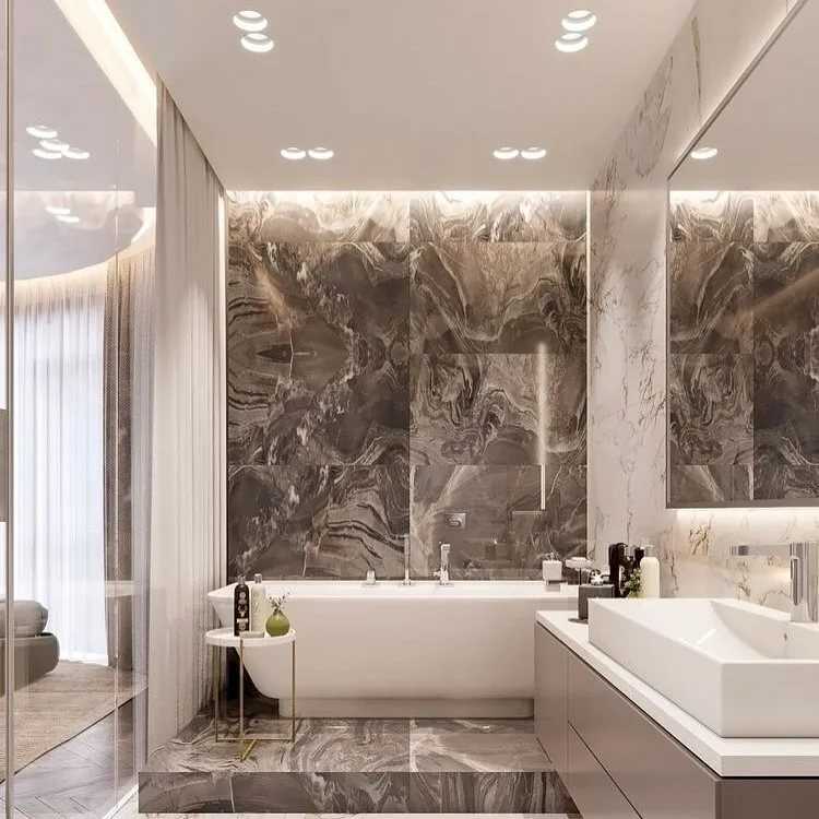 Ванная комната под мрамор: дизайн интерьера, современные идеи, советы по оформлению, фото, видео