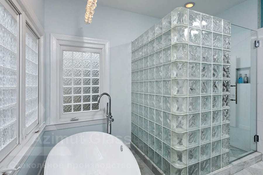 Душевая из стеклоблоков: фото кабинок и поэтапная инструкция по монтажу стен и слива