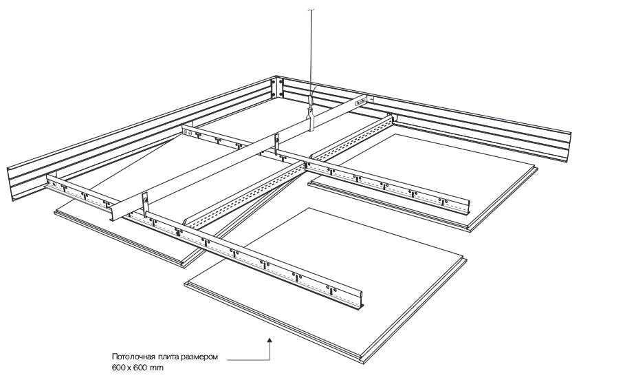 Монтаж потолка армстронг: подвесы, устройство подвесного потолка, профиль потолочной системы, как собрать потолок, схема монтажа