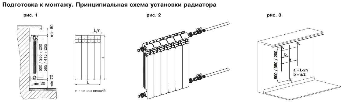 Монтажный комплект с кранами для подключения отопительных радиаторов