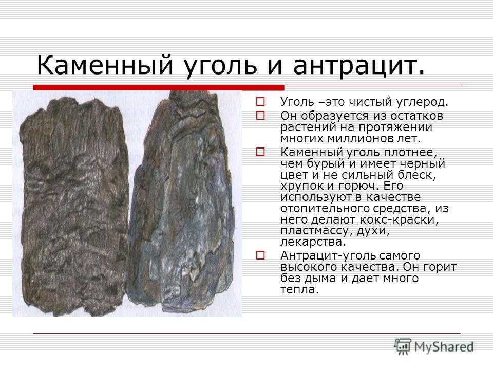Каменный уголь: свойства, как образуется и где добывают породу (страны-лидеры), для чего используют, плотность, температура горения, теплоемкость
