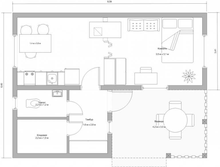Планировка дома с печным отоплением: интерьер, план деревянного дома - 1drevo.ru